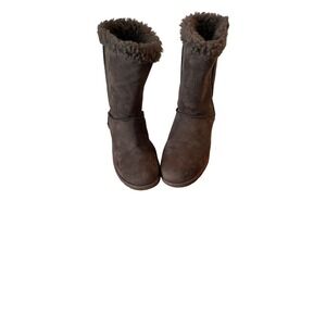 So Soft Boots Women's Elmira GrayFaux Suede Fur Lined Winter Cozy